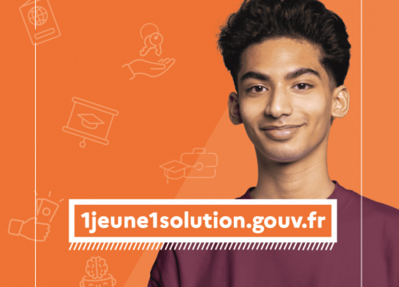 An image with a link to 1jeune1solution.gouv.fr